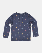 Load image into Gallery viewer, Swim Kids Rashie L/S Half Zip Classic Turtle Island
