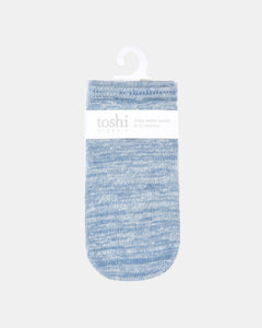 Organic Socks Ankle Marle Storm