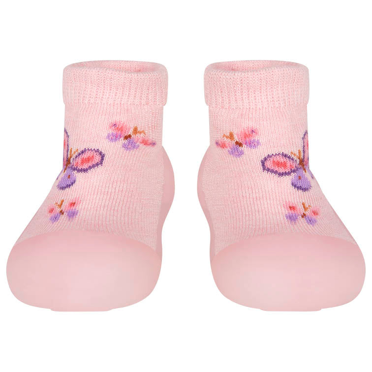 Organic Hybrid Walking Socks Jacquard Butterfly Bliss