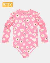 Load image into Gallery viewer, Swim Bodysuit Ripple Daisy Watermelon
