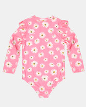 Load image into Gallery viewer, Swim Bodysuit Ripple Daisy Watermelon

