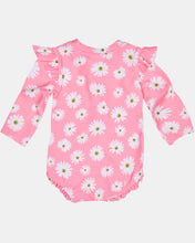 Load image into Gallery viewer, Swim Onesie L/S Ripple Daisy Watermelon
