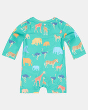 Load image into Gallery viewer, Swim Onesie L/S Splash Congo Seagrass
