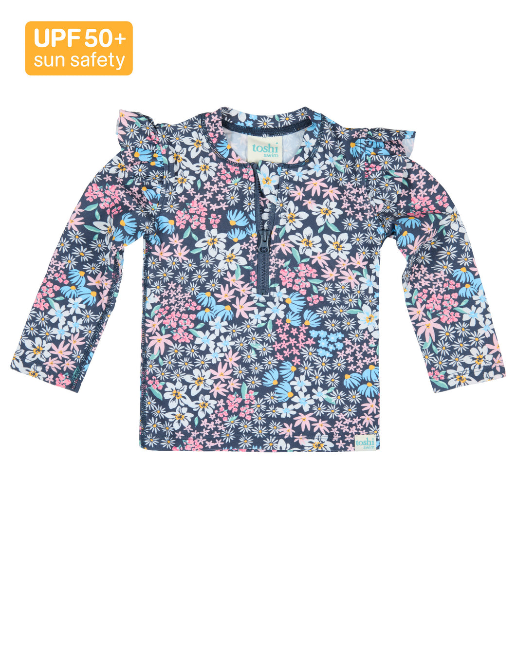 Swim Rashie L/S Ripple Wattle Dusk