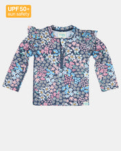 Load image into Gallery viewer, Swim Rashie L/S Ripple Wattle Dusk
