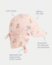 Load image into Gallery viewer, Flap Cap Arcadia Gumnut Babies Blossom
