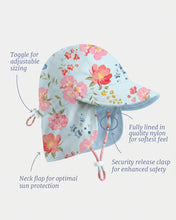 Load image into Gallery viewer, Swim Flap Cap Twinkle Aqua Garden
