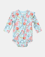 Load image into Gallery viewer, Swim Onesie L/S Twinkle Aqua Garden

