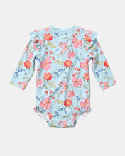 Load image into Gallery viewer, Swim Onesie L/S Twinkle Aqua Garden

