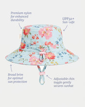 Load image into Gallery viewer, Swim Sunhat Twinkle Aqua Garden
