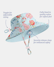 Load image into Gallery viewer, Swim Sunhat Twinkle Aqua Garden
