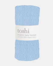 Load image into Gallery viewer, Toshi Organic Blanket Bowie Bluebell
