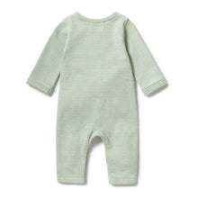 Load image into Gallery viewer, Organic Stripe Rib Slouch Growsuit The Woods
