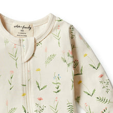 Load image into Gallery viewer, Organic Zipsuit with Feet Wild Flower
