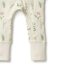 Load image into Gallery viewer, Organic Zipsuit with Feet Wild Flower
