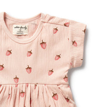 Load image into Gallery viewer, Strawberry Kisses Organic Dress
