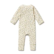 Load image into Gallery viewer, Lemon Leaf Organic Zipsuit with Feet
