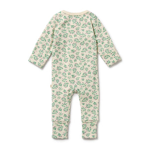 Periwinkle Organic Zipsuit with Feet