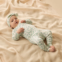 Load image into Gallery viewer, Periwinkle Organic Zipsuit with Feet
