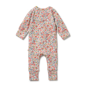Summer Bloom Organic Zipsuit with Feet