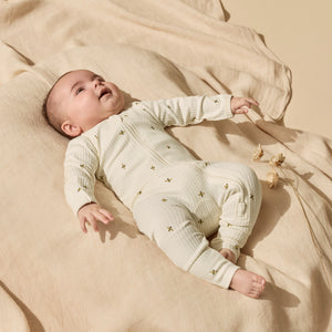 Bee Mine Organic Zipsuit with Feet