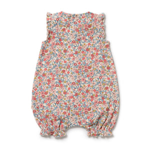 Summer Bloom Organic Ruffle Zipsuit