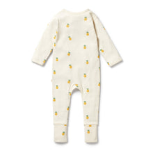 Load image into Gallery viewer, Piney Pals Organic Pointelle Zipsuit with Feet
