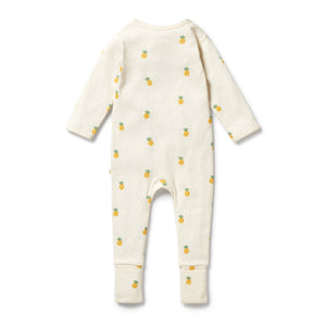Piney Pals Organic Pointelle Zipsuit with Feet