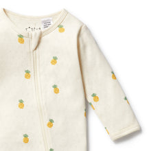 Load image into Gallery viewer, Piney Pals Organic Pointelle Zipsuit with Feet
