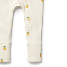 Load image into Gallery viewer, Piney Pals Organic Pointelle Zipsuit with Feet

