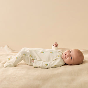 Piney Pals Organic Pointelle Zipsuit with Feet