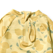 Load image into Gallery viewer, Lemon Drop Cutwork Rashie Swimset
