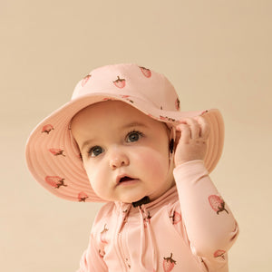 Strawberry Kisses Swim Sun Hat
