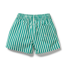Load image into Gallery viewer, Green Bean Stripe Swim Board Short

