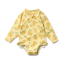 Load image into Gallery viewer, Lemon Drop Long Sleeved Swimsuit
