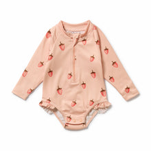 Load image into Gallery viewer, Strawberry Kisses Long Sleeved Swimsuit
