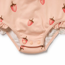 Load image into Gallery viewer, Strawberry Kisses Long Sleeved Swimsuit
