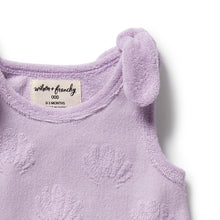 Load image into Gallery viewer, Lavender Shells Organic Terry Singlet
