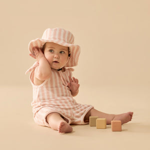 Strawberry Wave Organic Terry Tie Short