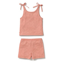 Load image into Gallery viewer, Petal Pink Organic Knitted Pointelle Set
