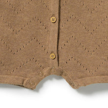 Load image into Gallery viewer, Ginger Snap Organic Knitted Pointelle Growsuit
