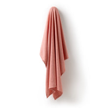 Load image into Gallery viewer, Petal Pink Organic Knitted Pointelle Blanket
