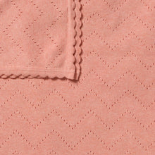 Load image into Gallery viewer, Petal Pink Organic Knitted Pointelle Blanket
