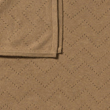 Load image into Gallery viewer, Ginger Snap Organic Knitted Pointelle Blanket
