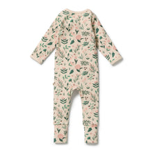 Load image into Gallery viewer, Sweet Bloom Organic Zipsuit with Feet
