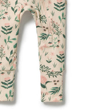 Load image into Gallery viewer, Sweet Bloom Organic Zipsuit with Feet
