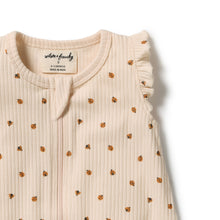 Load image into Gallery viewer, Little Lady Bugs Organic Ruffle Zipsuit
