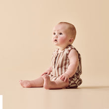 Load image into Gallery viewer, Cherry Cola Stripe Organic Terry Growsuit
