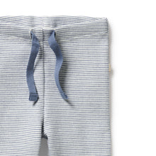 Load image into Gallery viewer, Organic Stripe Rib Legging Rain Drop
