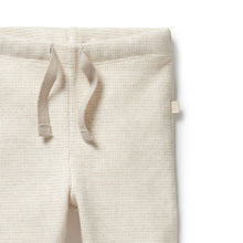 Load image into Gallery viewer, Organic Stripe Rib Legging Oatmeal
